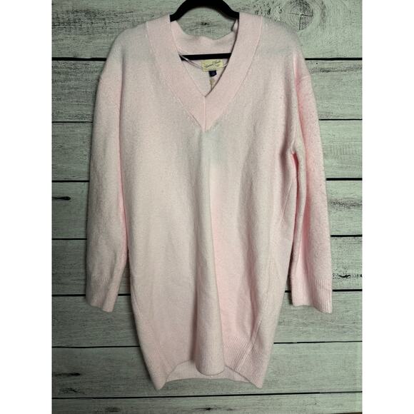NWT Ladies Universal Thread Pink Long Sleeve Tunic Mini Sweater Dress - Small - Picture 1 of 2